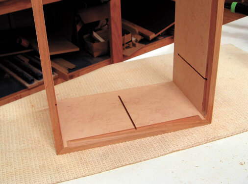 Back panel rebate.