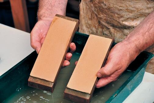 Clean, flattened fine stones