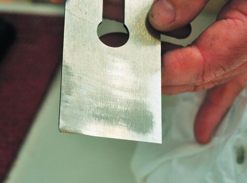 Newly honed face beginning to appear