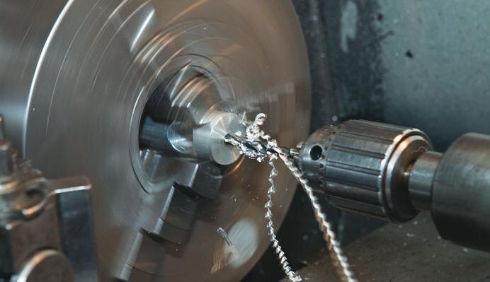 Drilling in the lathe