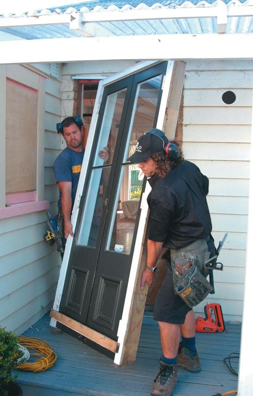 Old doors taken out