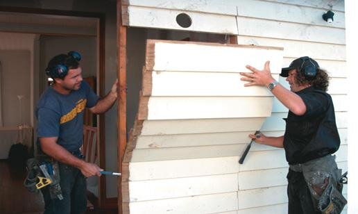 Removing cut weatherboards