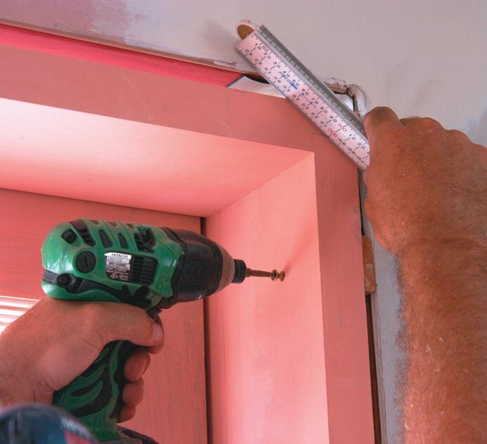 Frame screwed inside. Note packer