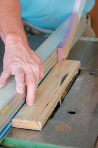 Cutting the bevel on the end brace at 34º