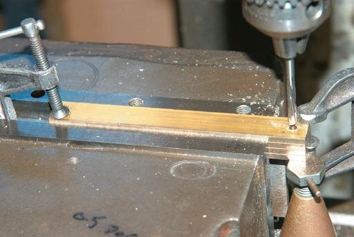 Drilling brass strips