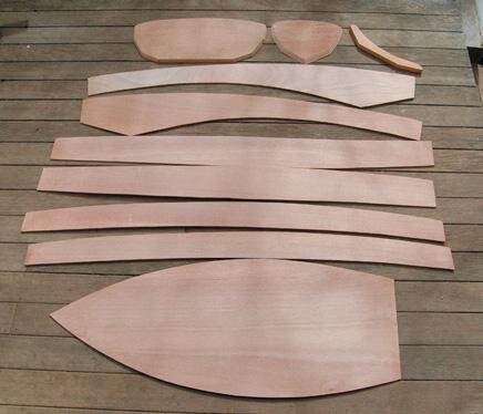 Marine ply for panels, bow and stern