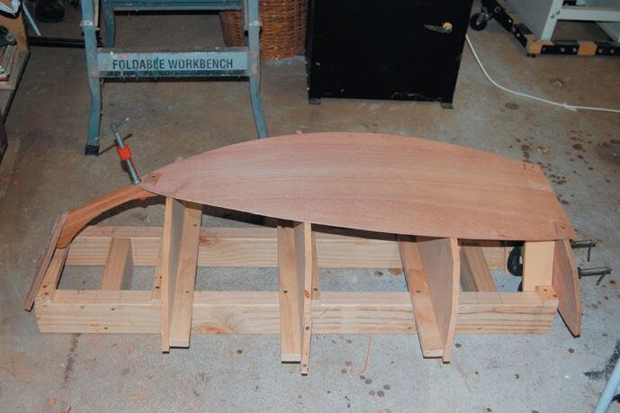 Bow, stern and base panel in place